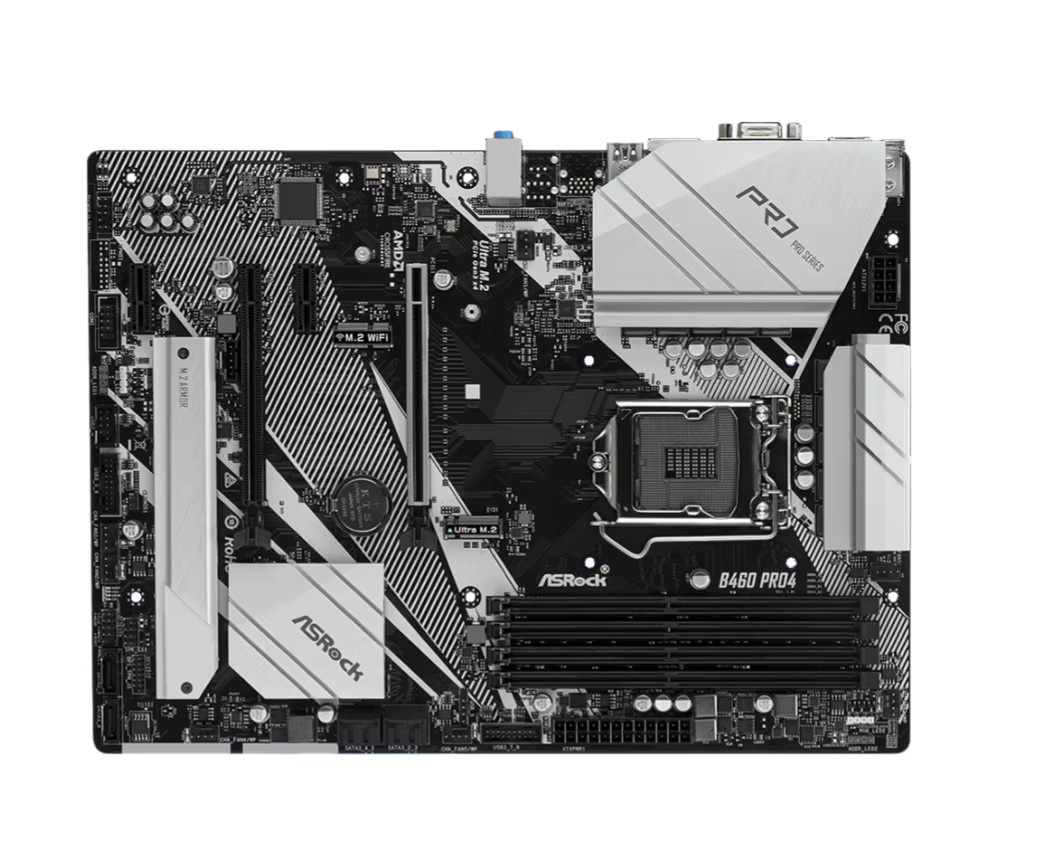 ASRock B460 Pro4 Motherboard LGA 1200 ATX DDR4 Schwarz - Bild 4
