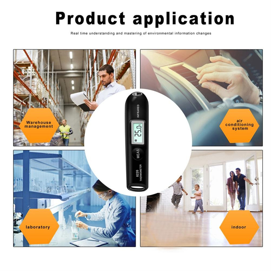 CosyHome Digitales Mini-Infrarot-Thermometer mit LCD-Display als tragbarer Taschentemperaturstift - Bild 5