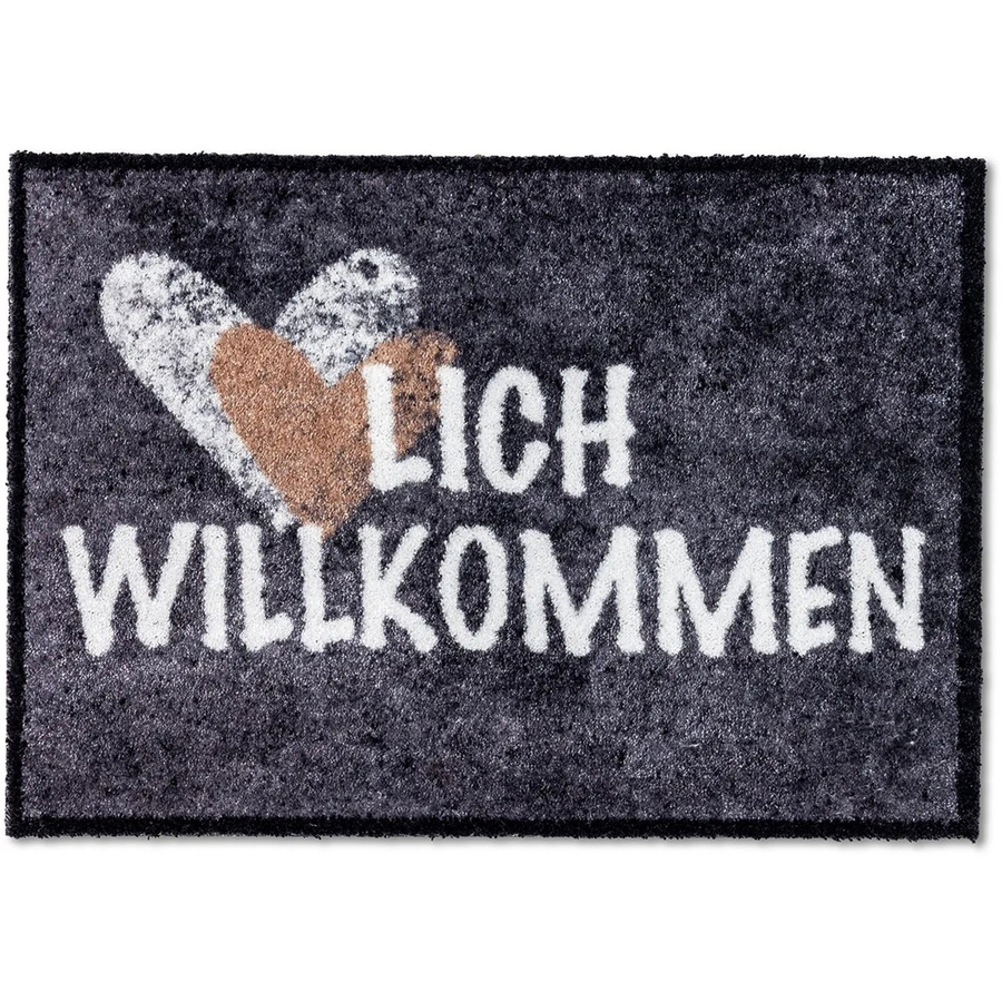 Astra Sauberlaufmatte Pure und Soft mit Herz-Motiv, Grau/Bunt, B/T: 50 x 70 cm - Bild 4