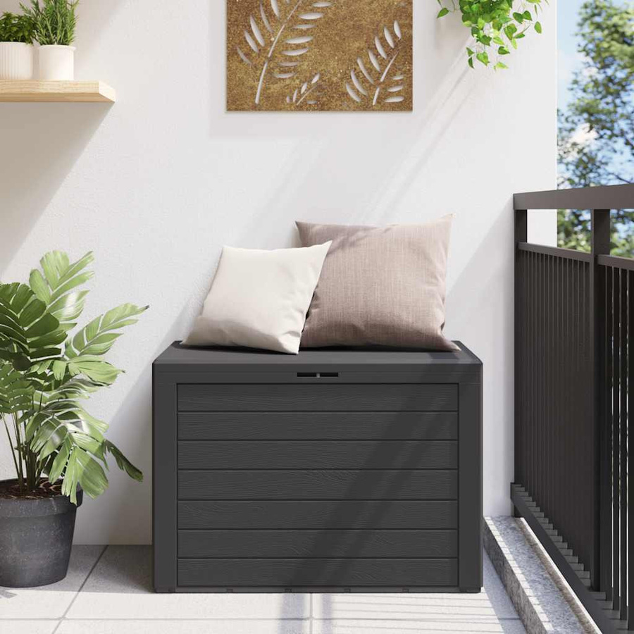 vidaXL Gartenbox aus Polypropylen in Anthrazit, B/T/H: 78 x 44 x 55 cm - Bild 5