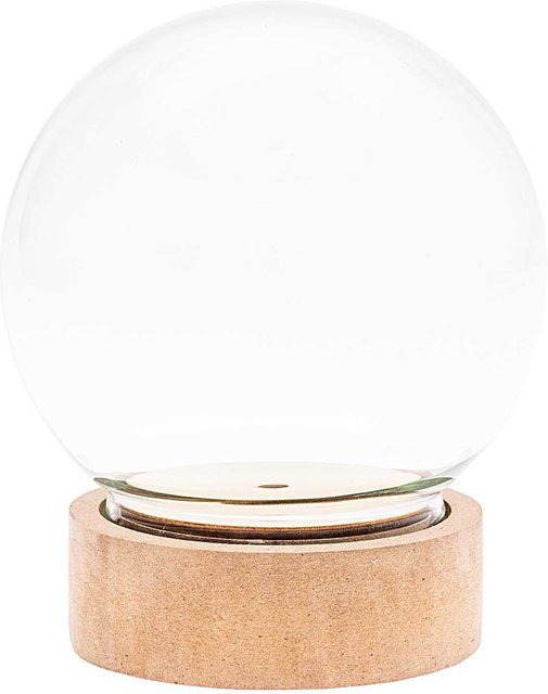 Rico Design Glasdekohaube mit Sockel, transparent, B: 10 cm, H: 12,5 cm - Bild 1
