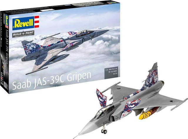 Revell Saab JAS-39C Gripen, Modellbausatz, 1:72, Kunststoff, Grau - Bild 2