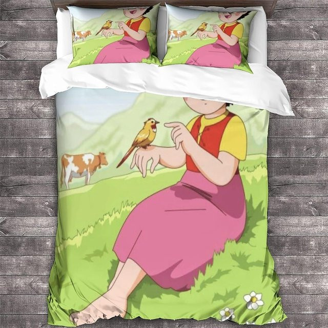 Heidi Cartoon Bettwäsche-Set aus Mikrofaser für Kinder, Mehrfarbig, B/H: 135 x 200 cm - Bild 1