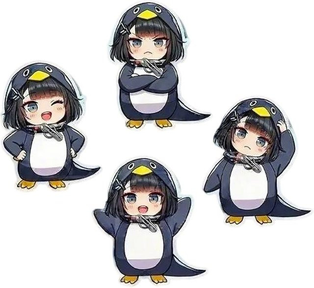 Arknights Endfield Gugu Gaga Pinguin Magnet – Niedriger Anime Mädchen Aufkleber für Kühlschrankdekoration als lustiges Spiel-Merchandise Geschenk für Fans, Mehrfarbig - Bild 1