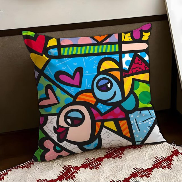 BBritto Art Design Kissenbezug Wendbar aus Polyester, Mehrfarbig, B/H: 30 x 30 cm - Bild 1