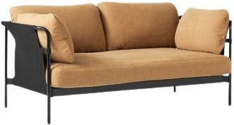 HAY Can 2 0 Sitzer Sofa in Orange mit Stoffbezug und Metallgestell - Bild 1
