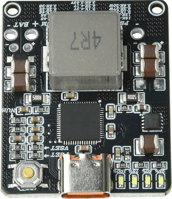IP2369 45W Lithiumbatterie Ladegerät für Li-Ion und LiFePO4 Batterien, 2S bis 6S, Schwarz - Bild 1
