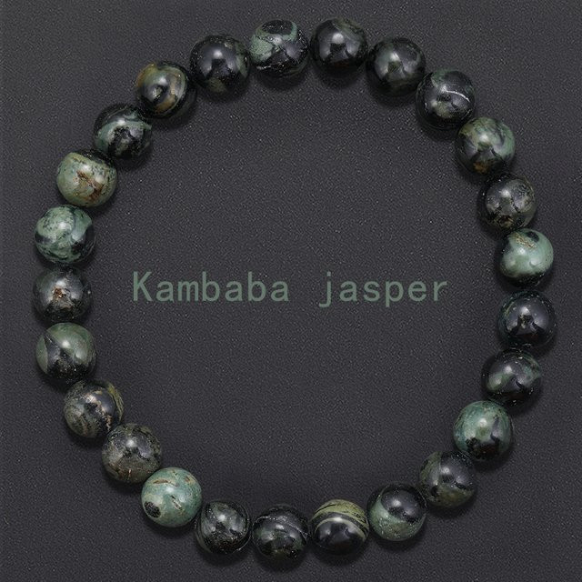 SANSWL Armband, Kambaba Jaspis, 8mm, Schwarz, Damen - Bild 1