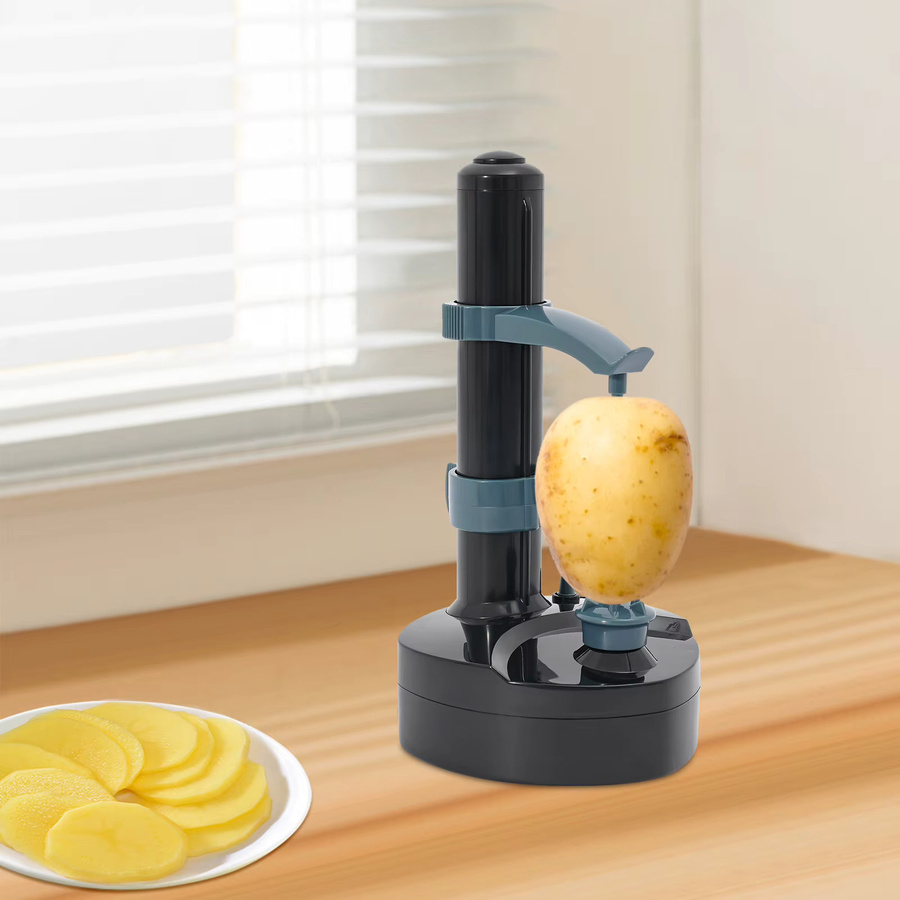 Elektrischer Kartoffelschäler und Obstschäler von Bymaocar in Schwarz oder Blau aus Kunststoff, 24 W, für Obst mit Durchmesser 5–10 cm und Höhe 5–15 cm - Bild 2