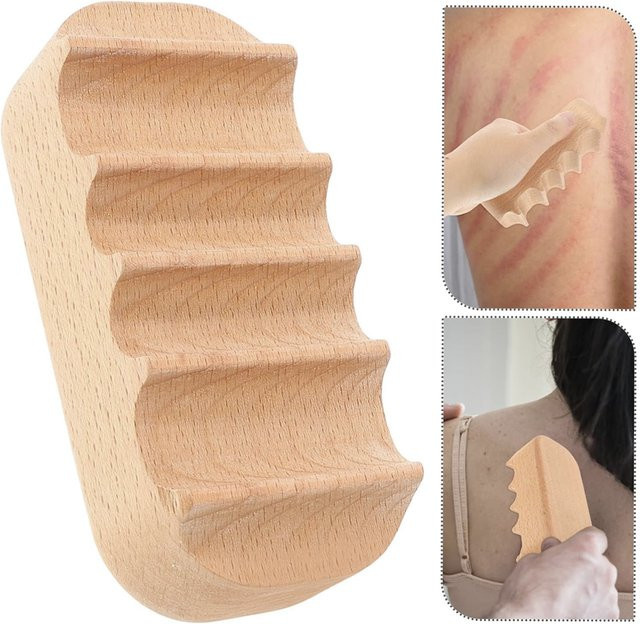 STAWHO Gua Sha Massage Werkzeug Holz, Unisex - Bild 1