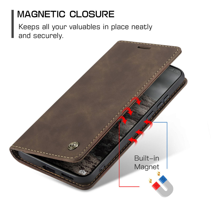 CaseMe Luxus Retro Magnetische Flip Handyhülle aus PU Leder für Xiaomi 17 17 Ultra in Blau - Bild 4