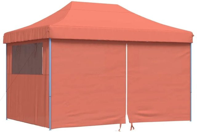vidaXL Partyzelt Faltbar Pop-Up mit 4 Seitenteilen in Terrakottarot, B/T/H: 315 x 279 x 279 cm - Bild 1