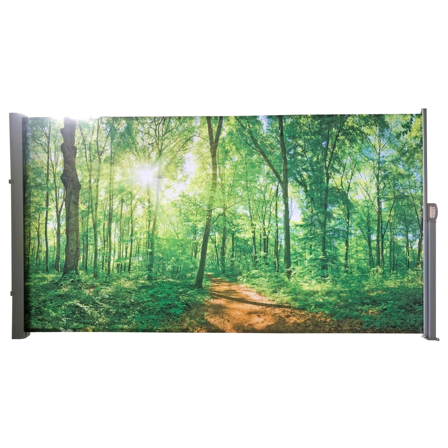DELUKE Seitenmarkise FABI Motiv Waldlichtung, Mehrfarbig, Polyester, Ausziehbarer Sonnenschutz für Terrasse und Balkon, Breite: 160 cm - Bild 2