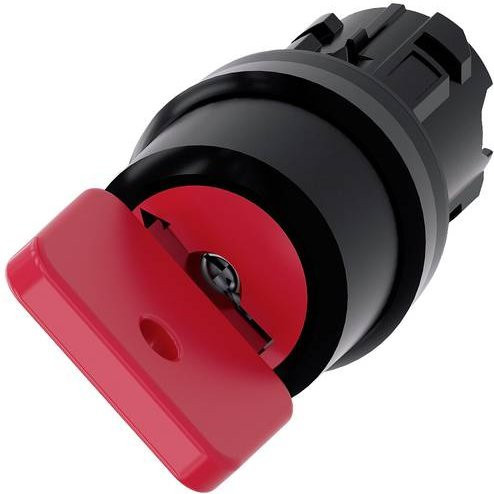 Siemens Schlüsselschalter 3SU1000-4FF01-0AA0 in Rot mit IP66, IP67, IP69/IP69K Schutzart aus Kunststoff - Bild 1
