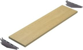 Bito Ablageboden-Set in Graualuminium mit Kunststoffoberfläche, B/T: 1600 x 400 mm - Bild 1