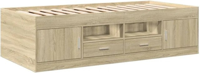 vidaXL Tagesbett mit Schubladen in Sonoma-Eiche, ohne Matratze, B/T/H: 100 x 200 x 52 cm - Bild 1
