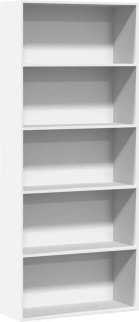 vidaXL Bücherregal Weiß aus Holzwerkstoff, B/T/H: 80 x 30 x 189 cm - Bild 1