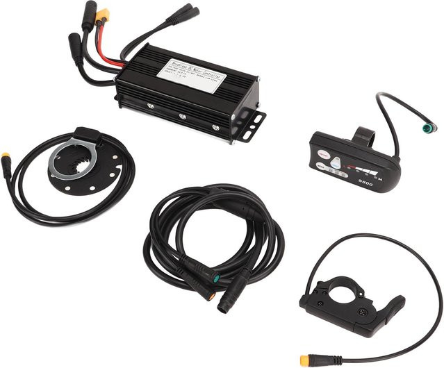 Igeteck Sinuswellen-Bürstenloser Controller S800 mit Panel und Daumen-Gasgriff für Elektrische Fahrradumrüstung, 3-Modus, Schwarz - Bild 1