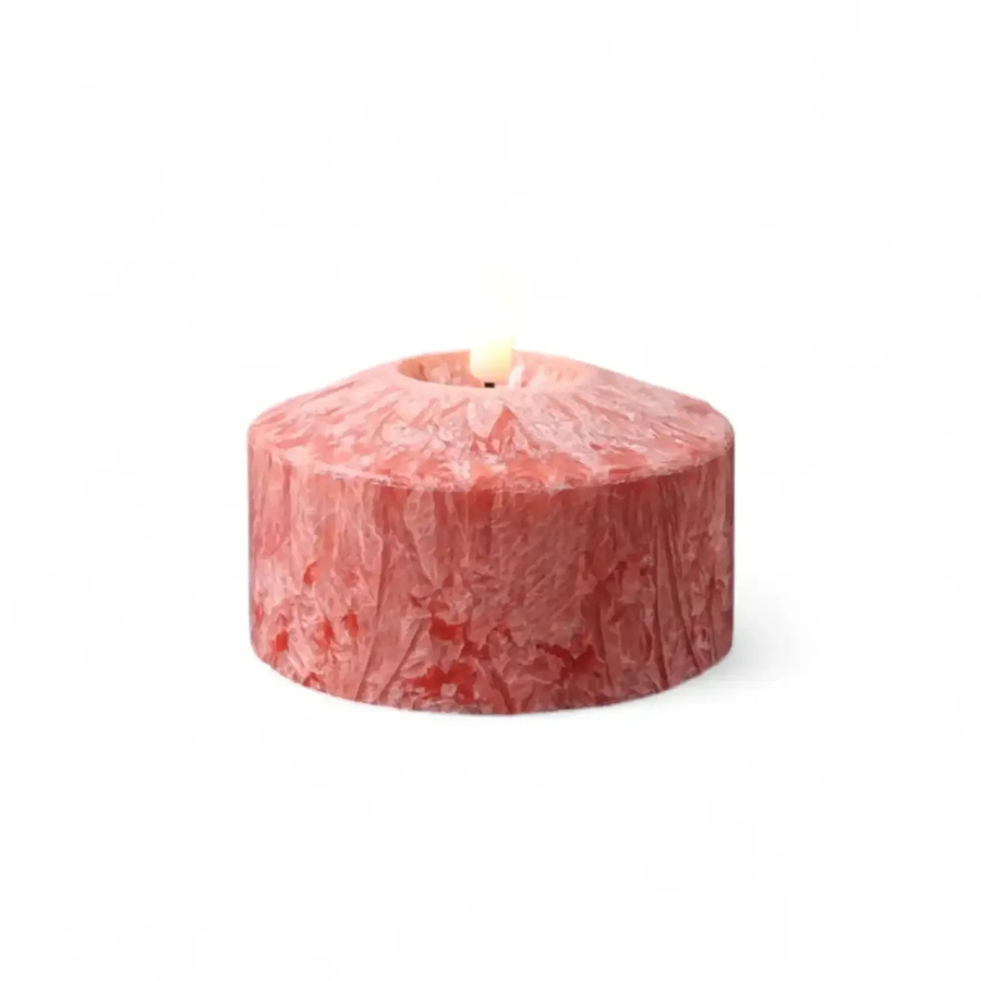 Mansion atmosphere LED-Kerze Marble in Rot mit Flicker-Effekt, Durchmesser: 5,5 cm, Höhe: 10 cm - Bild 1