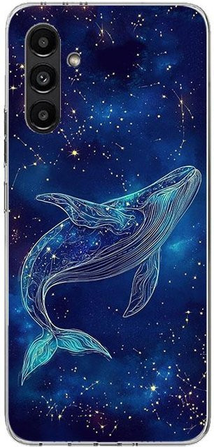 Handyhülle Buckelwal Meeresriese für Samsung Galaxy A15 A14 A13 A16 A17 A24 A25 A26 A33 A34 A35 A36 A37 A53 A54 A55 A56 A57 in Blau - Bild 1