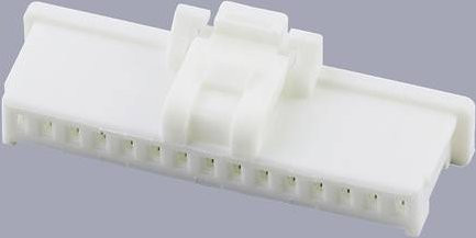 Molex Buchsengehäuse-Kabel mit 13 Polen in Weiß, Rastermaß 1.00 mm - Bild 1