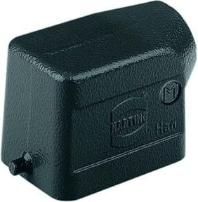 Harting Tüllengehäuse 19370061540 aus Aluminium in Schwarz - Bild 1