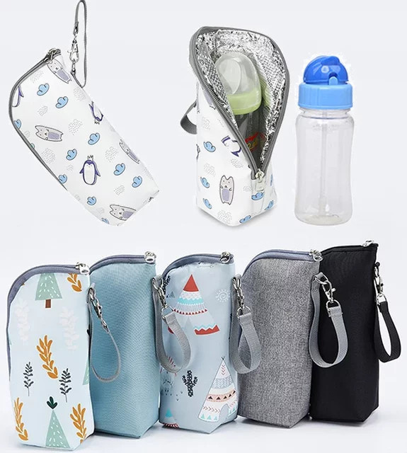 Isolierte Baby Flaschen Tasche aus Aluminium für Flaschenwärmer und Fütterung in Mehrfarben - Bild 1