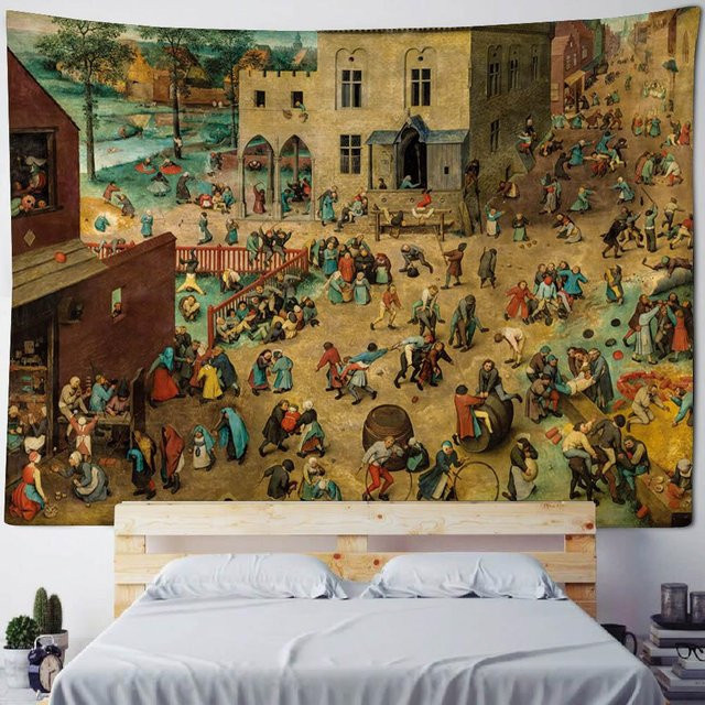 Böhmischer Wandteppich mit abstraktem Retro-Ölgemälde von JMG Household Supplies, Mehrfarbig, Breite: 70 cm, Höhe: 100 cm - Bild 1