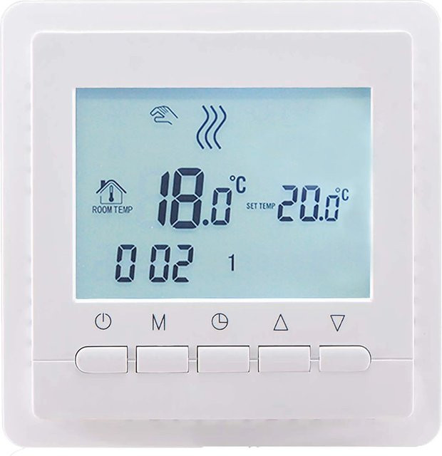 Perobe Digitaler Temperaturregler für elektrische Fußbodenheizungen in Weiß - Bild 1