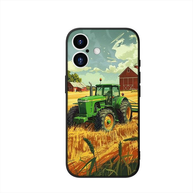 Samsung Galaxy Handy Hülle mit Bauernhof Traktor Wallpaper Design in Multicolour für verschiedene Modelle wie Galaxy A55 A54 A35 A14 und weitere - Bild 1