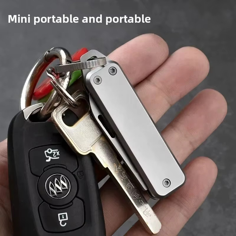 JIXIU EDC Mini Klappmesser aus Edelstahl in Schwarz für Outdoor und Camping - Bild 4