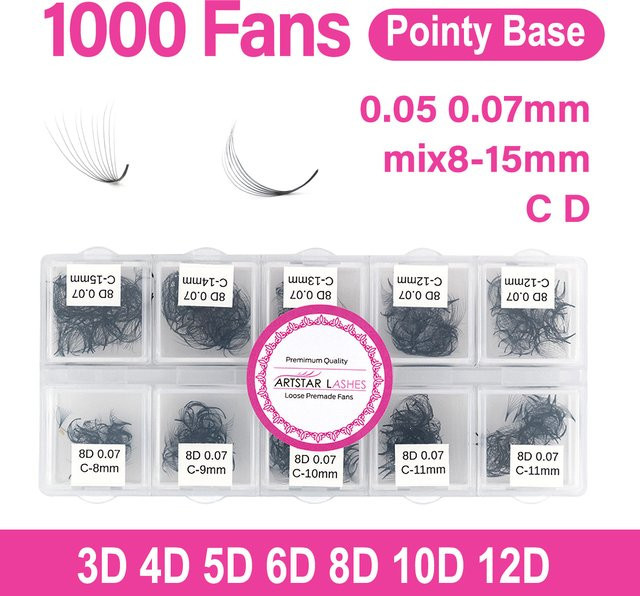 ARTSTAR Wimpernverlängerungen Lose Fächer, Black, Unisex - Bild 1
