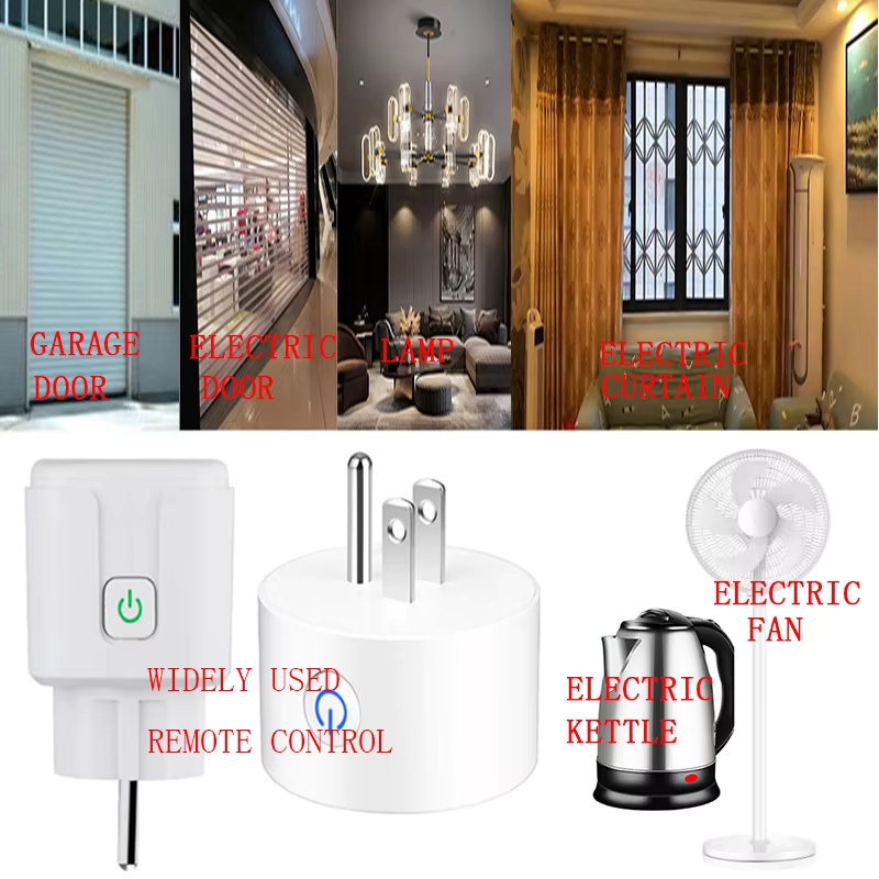 xuanlongyuan Drahtlose Smart Steckdose mit Fernbedienung 433 MHz, EU Stecker, Weiß - Bild 2