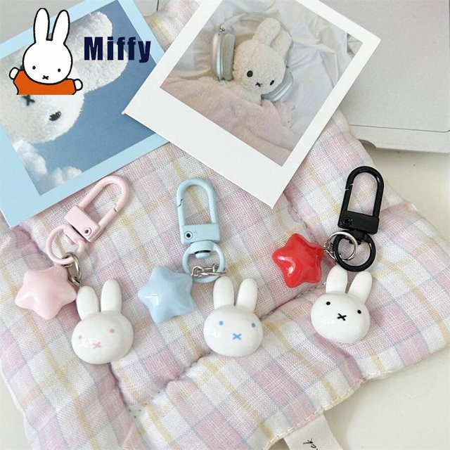 Miffy Kaninchenkopf Anhänger, Puppe, Rot, Kunststoff - Bild 1