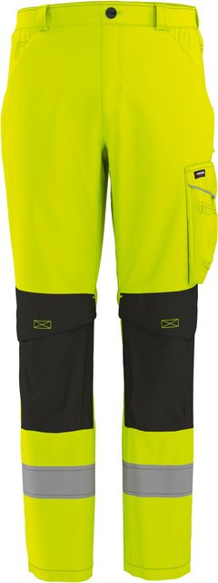 PARKSIDE PERFORMANCE® Herren Arbeitsbundhose Softshell in Gelb und Schwarz mit reflektierenden Elementen - Bild 1