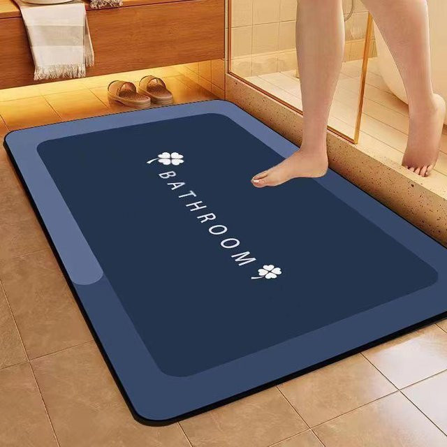 Saugfähige und rutschfeste Kieselalgen-Schlammmatte von Yiran Furniture für das Badezimmer, schnelltrocknend, B/B: 60 x 90 cm - Bild 1