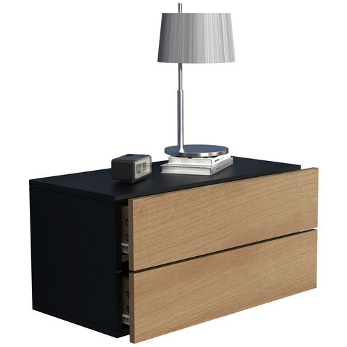 VCM Wandregal Usal Nachtschrank in Schwarz, H x B x T: 30 x 60 x 32 cm - Bild 4