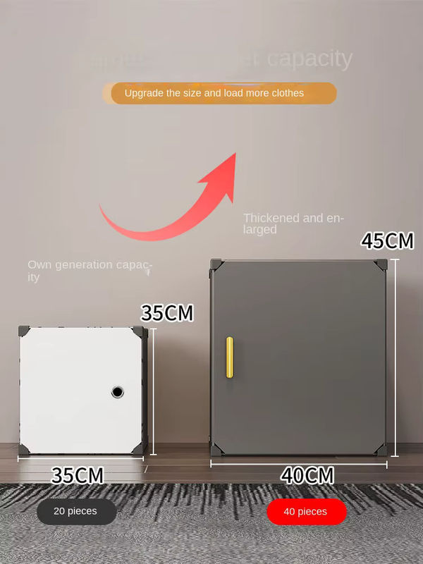 UNIONVILL Kleiderschrank aus Kunststoff, zusammenklappbarer Staubschutz-Schrank mit Kleiderstange und Türen - Bild 2