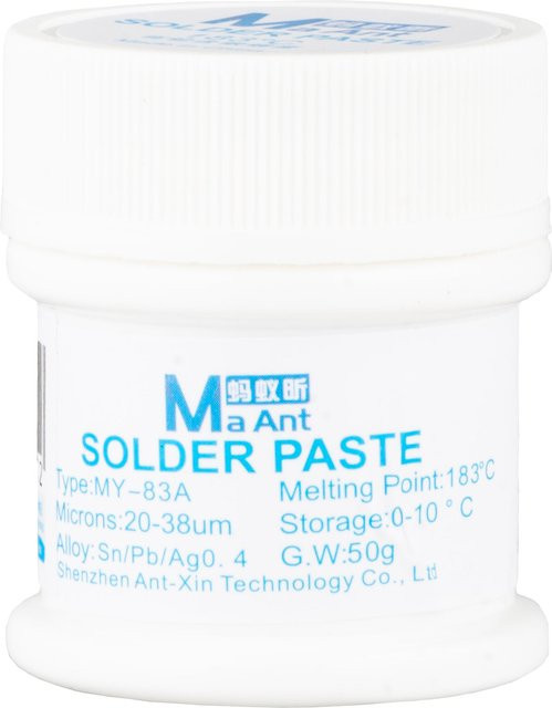 MaAnt Flussmittelpaste MY-83A in Silber, 50g, Schmelzpunkt 183 Grad - Bild 1