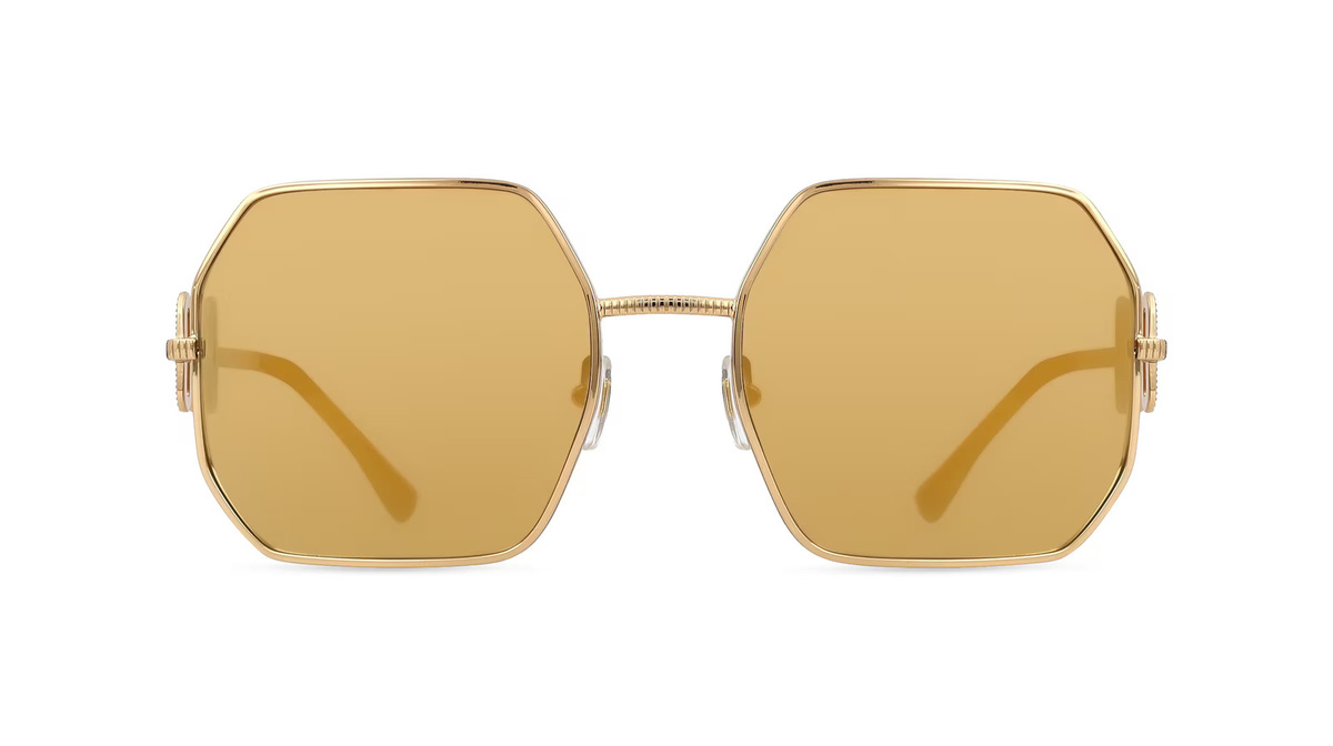 Versace VE2248 Sonnenbrille Vollrand, Quadratisch, Metall, Gold, Braun, Damen - Bild 1