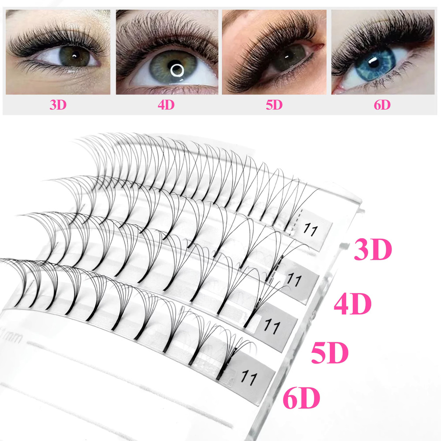 ABONNIE Volumenfächer, künstlicher Nerz, 3D/4D/5D/6D - Bild 3