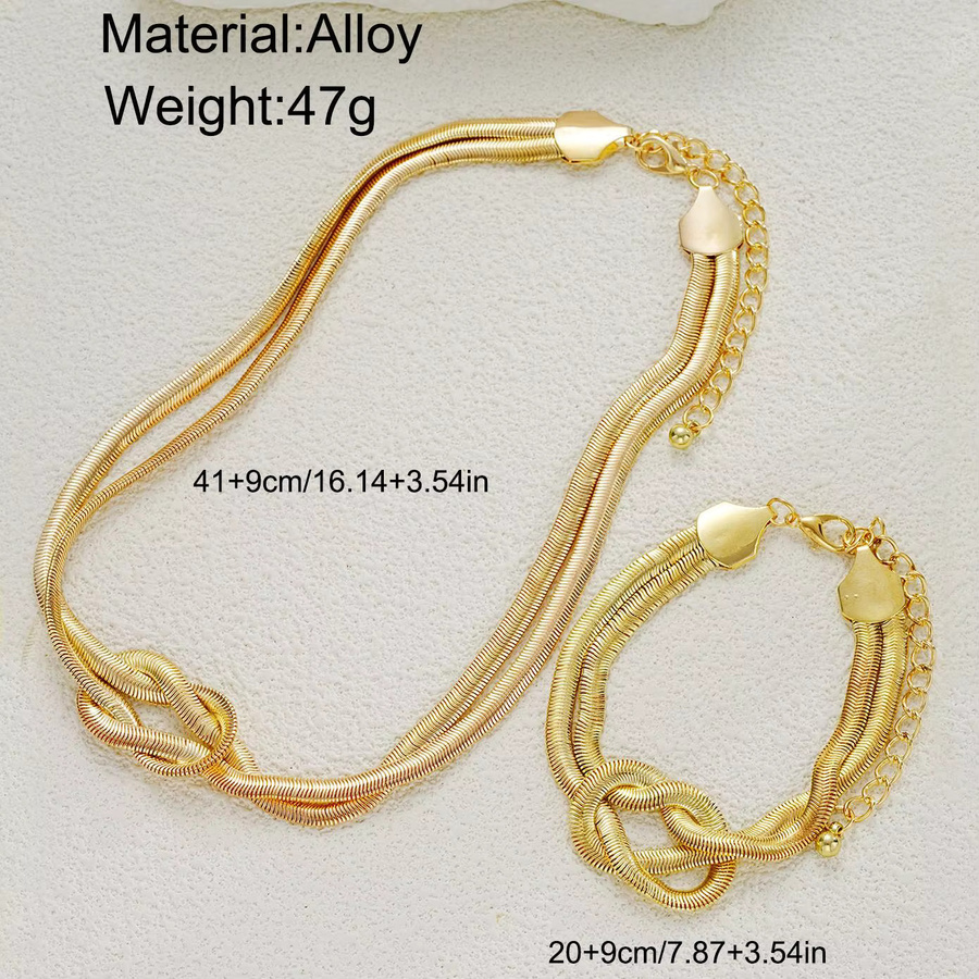 DAIPAN Schmuck-Set Halskette und Armband, Gold, Damen - Bild 1