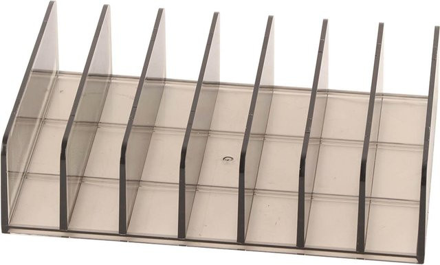 OutsideWorld Lidschatten-Paletten Organizer mit 7 Fächern, transparent und beige, Make-up Halter aus Kunststoff für Schminktische und Badezimmer - Bild 1