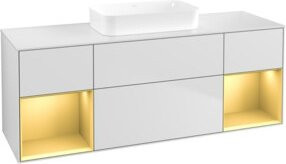 V&B Waschtischunterschrank Finion in Weiß mit Gold, B/T/H: 160 x 50,1 x 50,1 cm - Bild 1