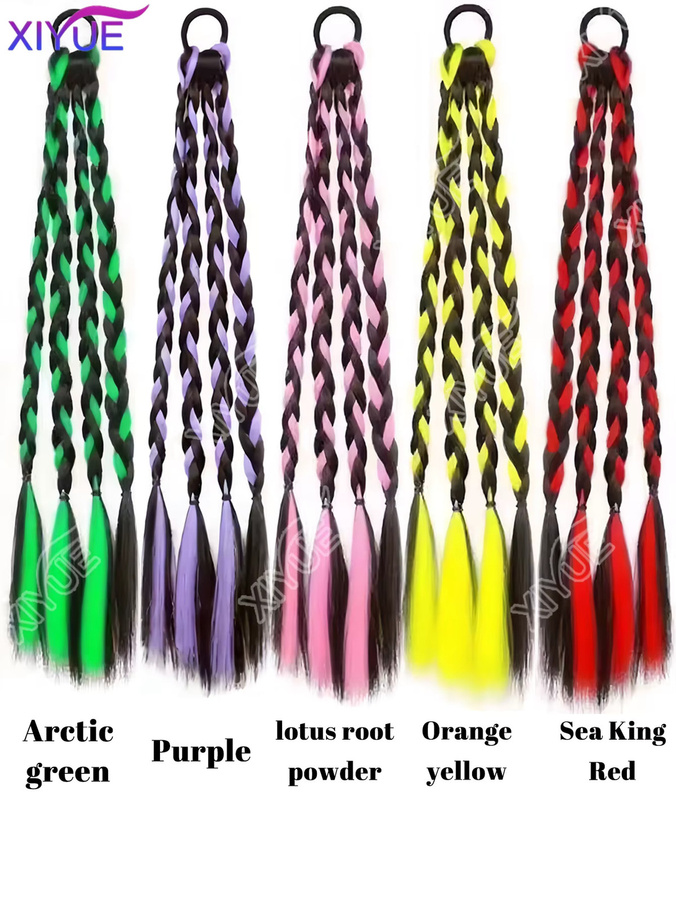 XIYUE Twist-Zopf-Perücke, Pferdeschwanz-Verlängerung, Schwarz, Damen - Bild 2