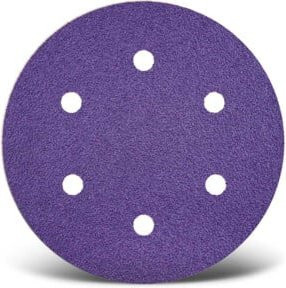 Menzer Klett-Schleifscheiben Ø 150 mm K40 6-Loch Set 50 Stück für Holz und Farbe in Lila - Bild 1