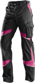 Kübler ACTIVIQ Damenhose schwarz/pink mit Reflexstreifen aus Poly-Cotton in Größe 44 - Bild 1