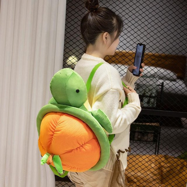 Binchi Fitness Schildkröten-Rucksack Plüschtier, Grün, ab 14 Jahren - Bild 1
