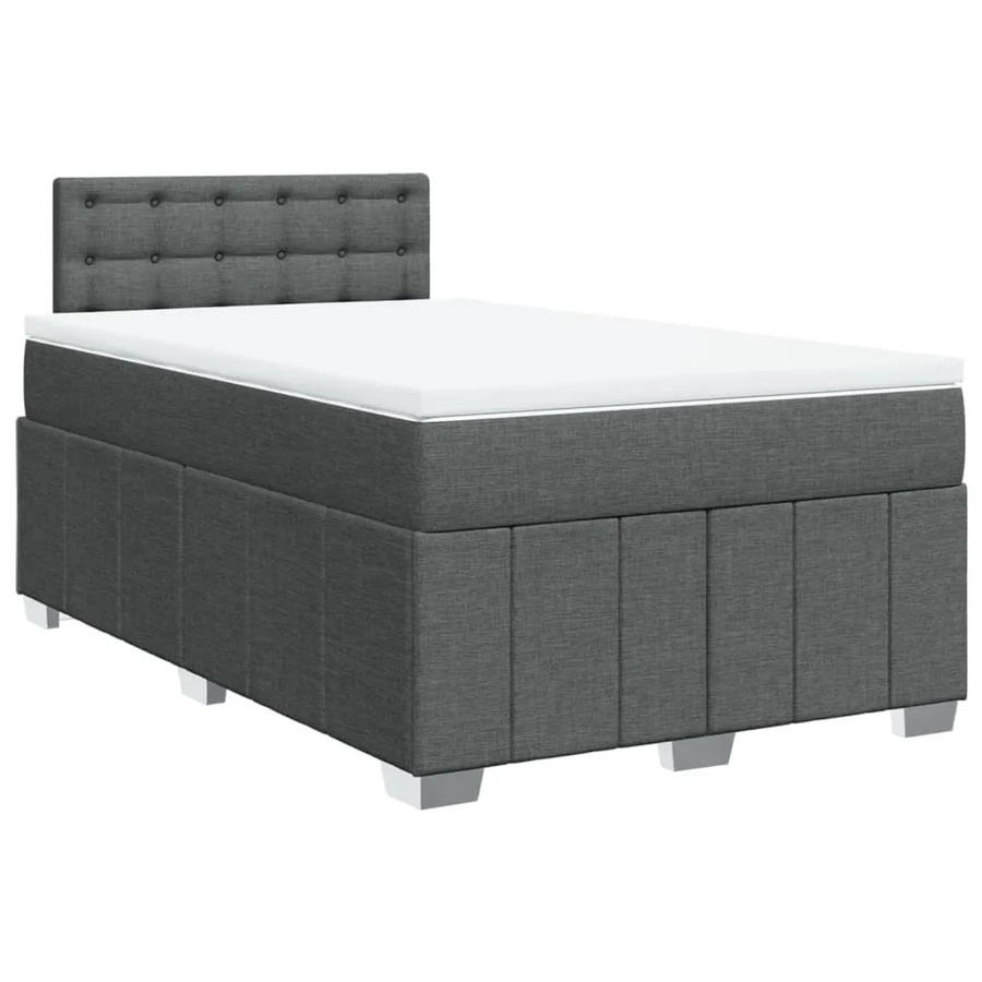vidaXL Boxspringbett mit Matratze Hybrid-Design in Dunkelgrau, B/T: 120 x 200 cm - Bild 2