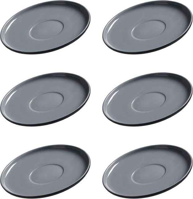 Ritzenhoff & Breker Espressountertassen Jasper Set 6er, Grau, Durchmesser: 10,5 cm - Bild 1